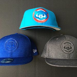 3 New Chicago Cubs New Era 59fifty Hats Size 7 1/2